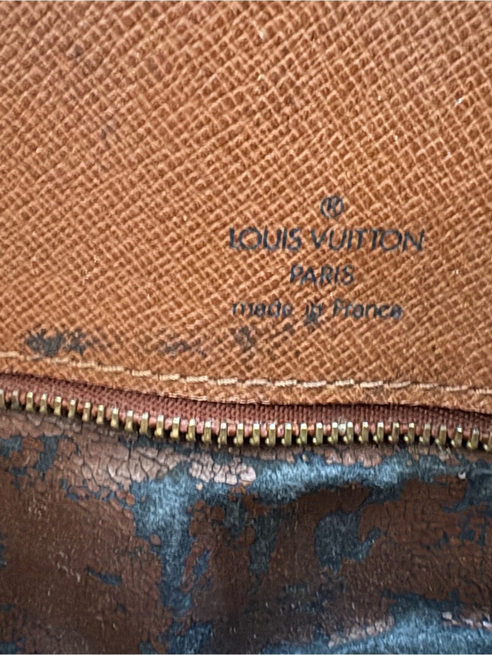 Louis Vuitton Brown Monogram Canvas Tote with Tan Leather Trim - Picture 10 of 13